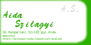 aida szilagyi business card